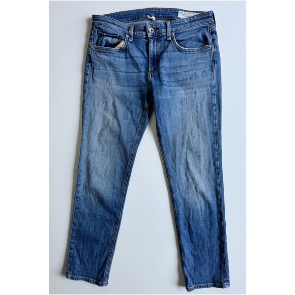 RAG & BONE Dre Crop Slim Mid-Rise Boyfriend Jean Womens 27 (30x26.5) Made USA - Picture 1 of 15